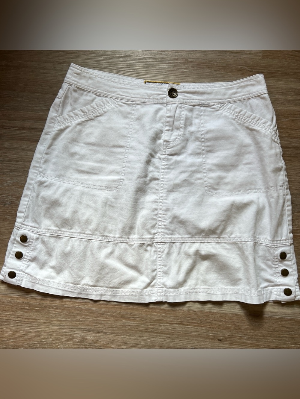 Aventura White Organic Cotton Stretch Mini Skirt Size 4